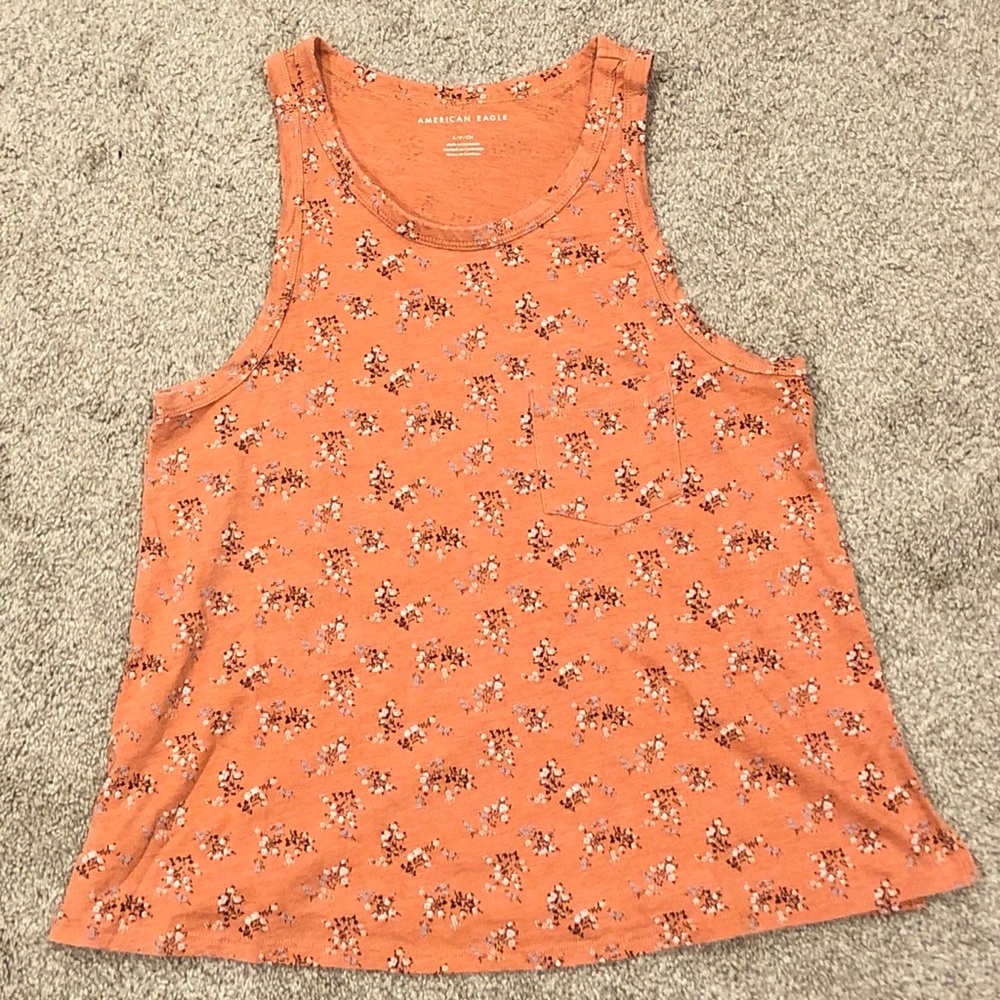 Coral Floral Print Tank